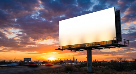 Outdoor Horizontal Billboard Advertising Mockup