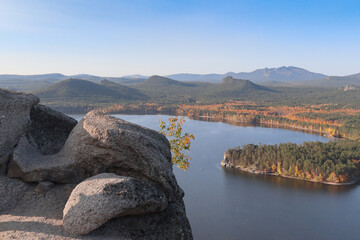 Burabay October National Park Kazakhstan Kokshetau mountains forest nature lake autumn landscape