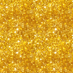 A vibrant yellow golden glitter background