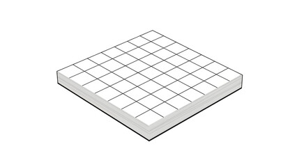 Isometric tile grid pixel art icon for game map and UI design