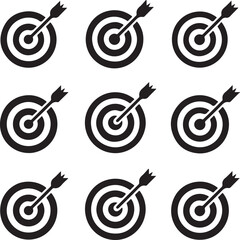 Target Icon Vector &ndash; Minimal Bullseye Symbol Isolated on White Background