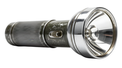 Vintage Metal Flashlight - Retro Emergency Light