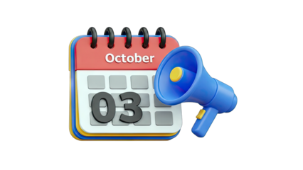 October 3rd Announcement: Calendar and Megaphone Concept