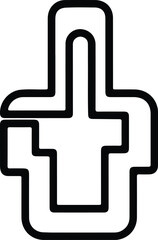 Obraz premium Silhouette Abstract Geometric Human Figure Minimalist Icon Line Art Vector Illustration