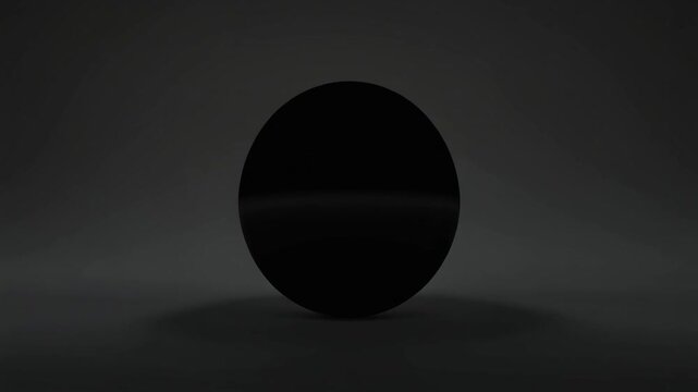 Minimalist White Sphere on Dark Gradient Background with Soft Shadows