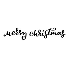 Merry Christmas Lettering Holiday Illustration.