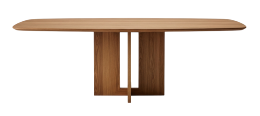 Modern wooden console table with metal accent transparent background cutout png