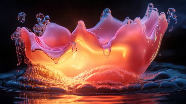 Captivating slow motion flames create mesmerizing patterns in vibrant hues, beautiful tongues of flame slow motion