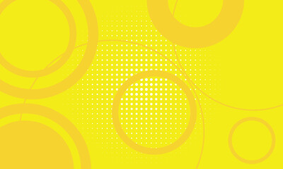 abstract vector circle shape yellow,dot white,orange background. modern design