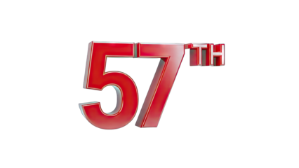 57th Anniversary Celebration Graphic on White Background