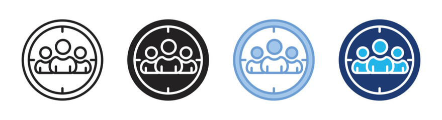 Target icon set multiple style collection