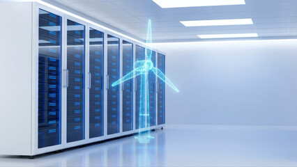 Sustainable Data Center with Digital Wind Turbine Concept