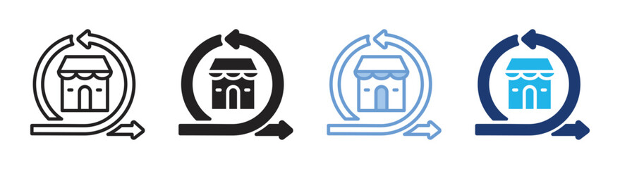 Agility icon set multiple style collection