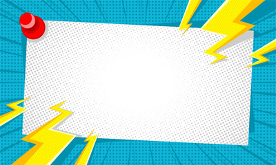 Cartoon frame background art in pop art style