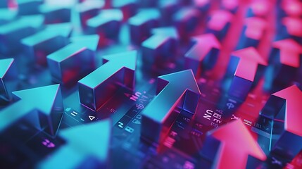Data flow arrows arranged in clean directional pattern
