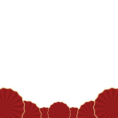 Obraz premium Lunar New Year Fan Border Ornament