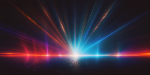 Abstract vector background design with bright blue glowing laser lines in dark space