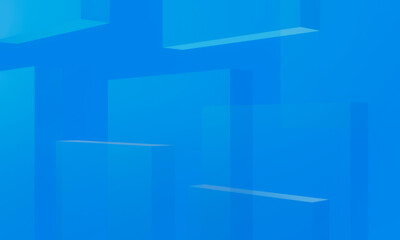 Fototapeta premium Abstact blue transparent geometric shape background