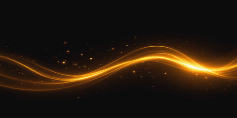 Abstract dark space art illustration of bright orange fire waves and glowing light rays in motion effect. star, glow, wave, night, vector, shine, ray, sun © Jharna Akter