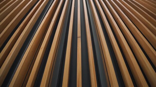 Abstract pattern of parallel wooden slats with dark grout lines, creating a textured geometric background