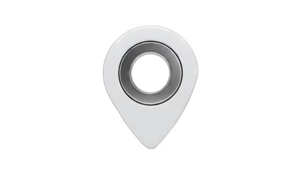 Modern Location Pin Icon on White Background