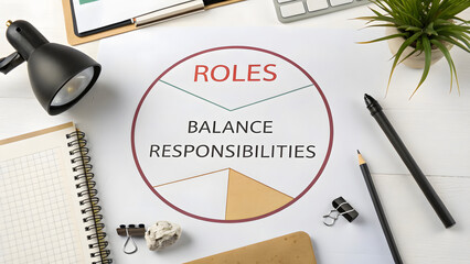 Circular Chart Displaying Roles Balance and Responsibilities