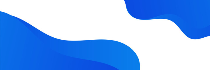 Abstract Blue Fluid Wavy Shapes Background on White. Modern Trendy design in Vector Illustration