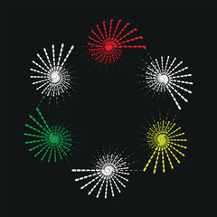 fireworks on black background