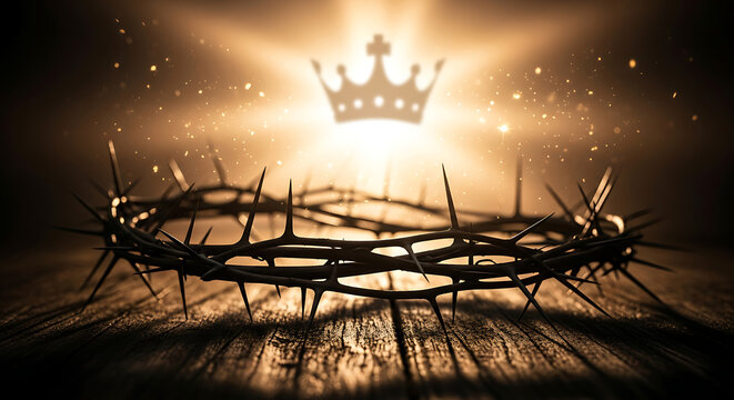 The Crown of Thorns and the Royal Crown, Symbolizing Sacrifice and Redemption