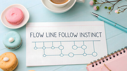 Diagram With Flow Lines And Labels On A Table