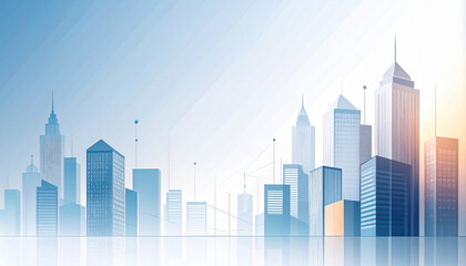 Naklejka premium abstract city background