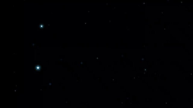 Sparkle star twinkle glitter white cartoon doodle animation flat vector blinking shining stars twinkling effect glowing on black screen chroma key background 4K