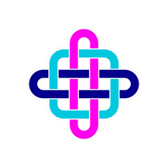 3d render of a waved service label on vintage background