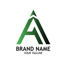 letter A logo design concept