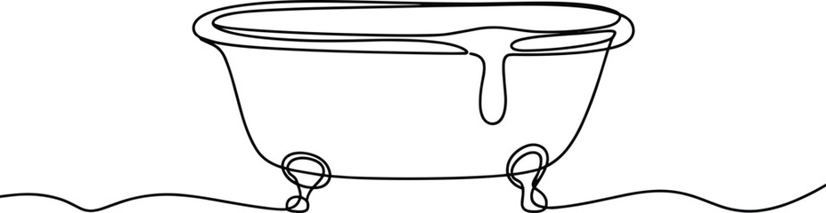 Black and white line of a melting bowl with dripping liquid