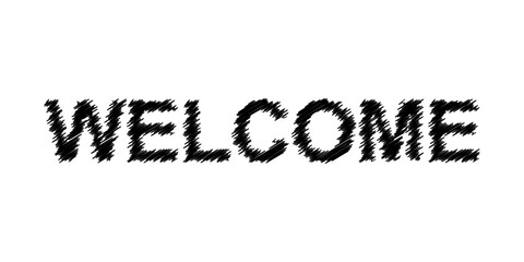 welcome vector lettering
