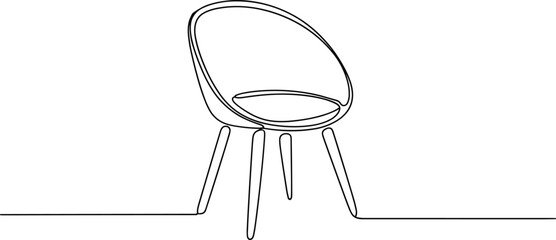 Minimalist Black and White Chair with Curved Backrest and Legs