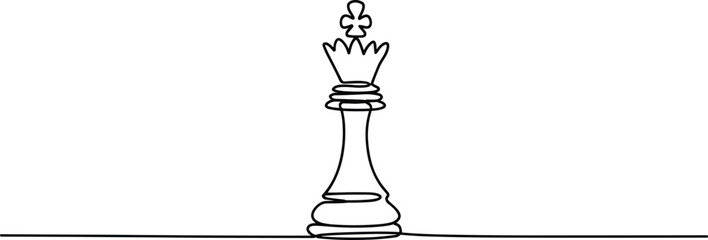 Chess queen piece on a chessboard black
