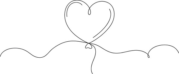 Black and white heart with intertwined lines love