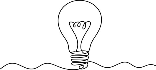Hand drawn creative light bulb isolated on a white background 