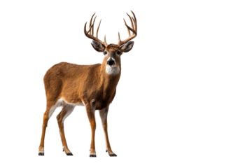 Deer antlered mammal isolated on transparent background