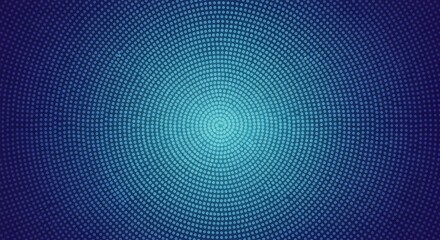 Abstract Blue Concentric Circles - A Modern Technology Background.
