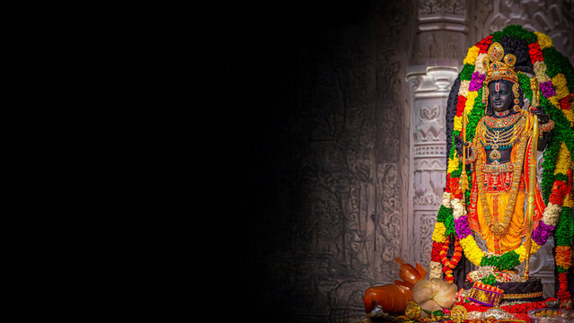 Jai Shree Ram &ndash; Lord Ram Divine Idol in Temple