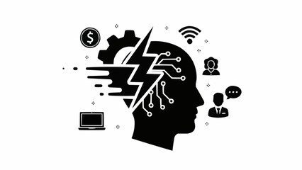 Artificial Intelligence Brain Technology Concept.