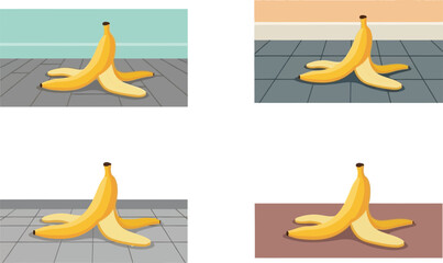 Obraz premium Banana peel on floor