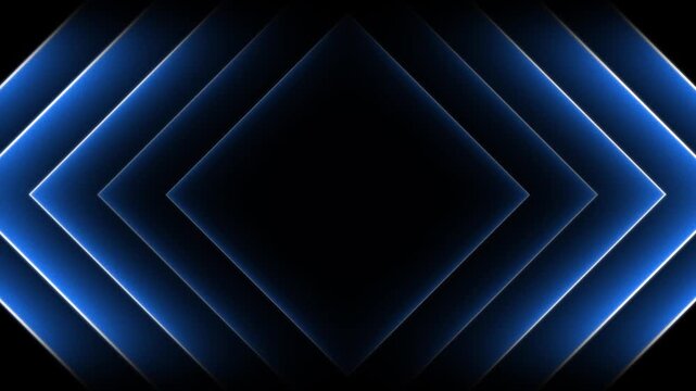 Blue gradient neon squares waves loop animation background for professional template