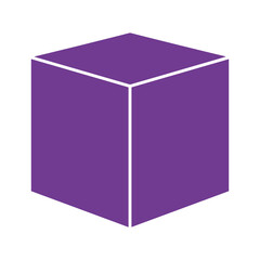 Purple 3D Cube Illustration