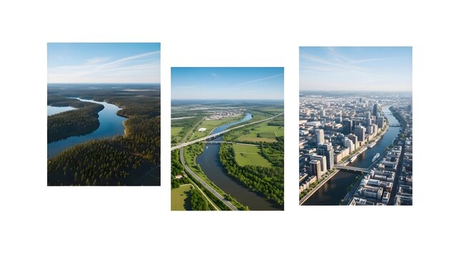 Drone delivery in progress over suburban neighborhood with modern drones carrying packages futuristic logistics - Powered by Adobe