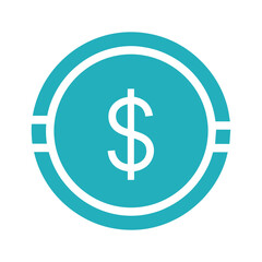 Obraz premium Dollar Coin Icon