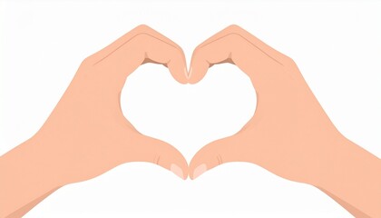 Obraz premium Silhouette of hands in form of heart when sweethearts have touch sweet